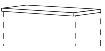 Kuechenclub Top shelf, 16 mm thick, for side- or highboard ADB1659