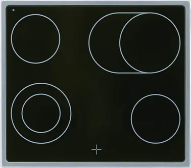 Kuechenclub BEKO Ceramic glass radiant hot plate EH 9641 XHN, linked to cooker stainless steel EH9641XHN