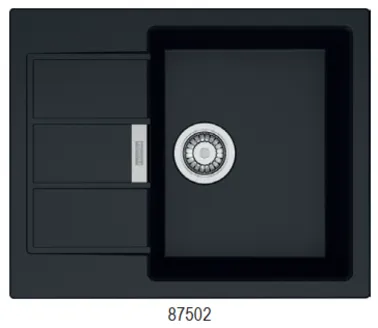 Kuechenclub FRANKE: Built-in sink Sirius S2D 611-62, made of Tectonite carbon 87502