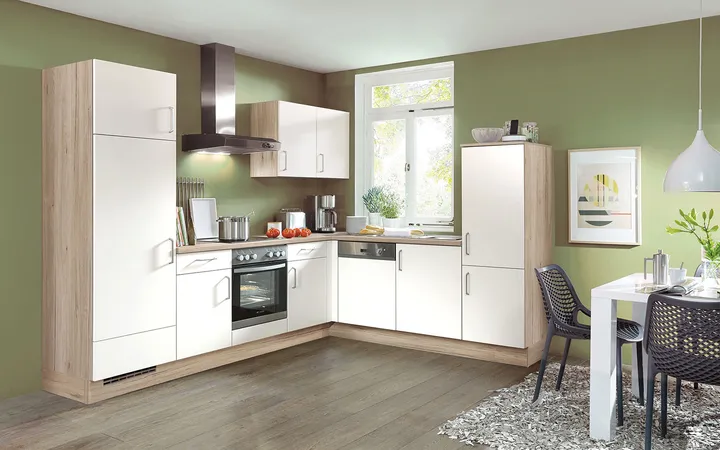 Kuechenclub Touch Lacklaminat, Magnolia supermatt 1