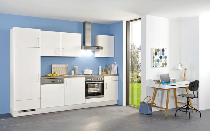 Kuechenclub Touch Lacklaminat, Magnolia supermatt 3