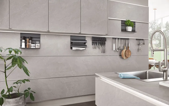 Kuechenclub StoneArt Schiefer steingrau Nachbildung 2